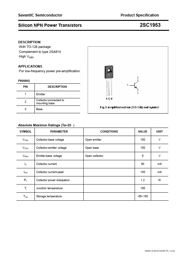 2SC1953 SavantIC