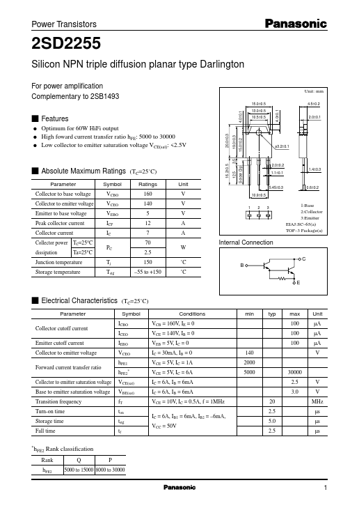 D2255 Panasonic Semiconductor