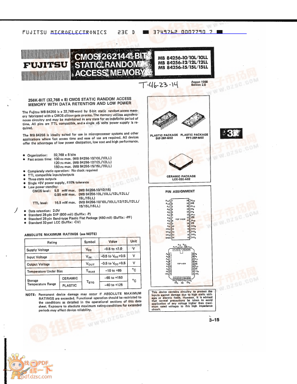 MB84256-10L Fujitsu