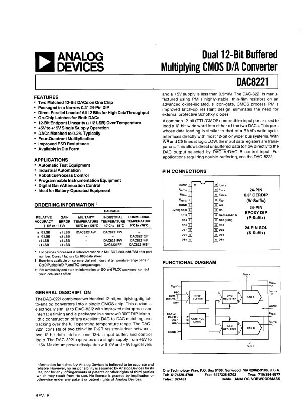 DAC8221 Analog Devices