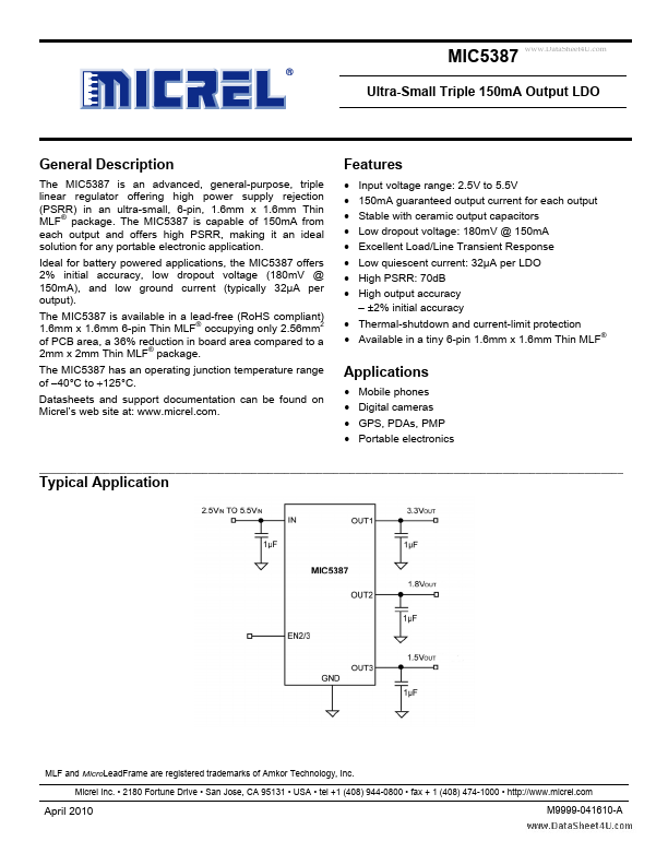 MIC5387 Micrel Semiconductor