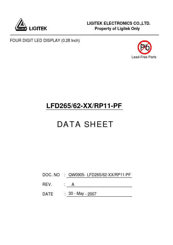 <?=LFD2652-XX-RP11-PF?> डेटा पत्रक पीडीएफ