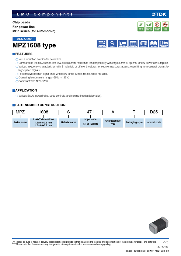 <?=MPZ1608S600ATDH5?> डेटा पत्रक पीडीएफ