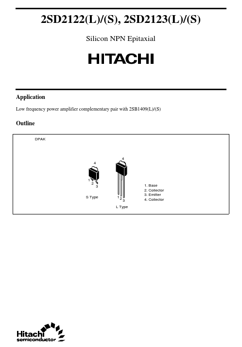2SD2123S Hitachi Semiconductor
