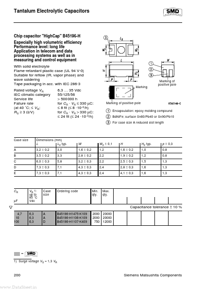 B45196-H2107-K409 Siemens Semiconductors