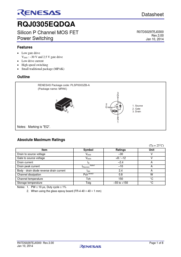 RQJ0305EQDQA