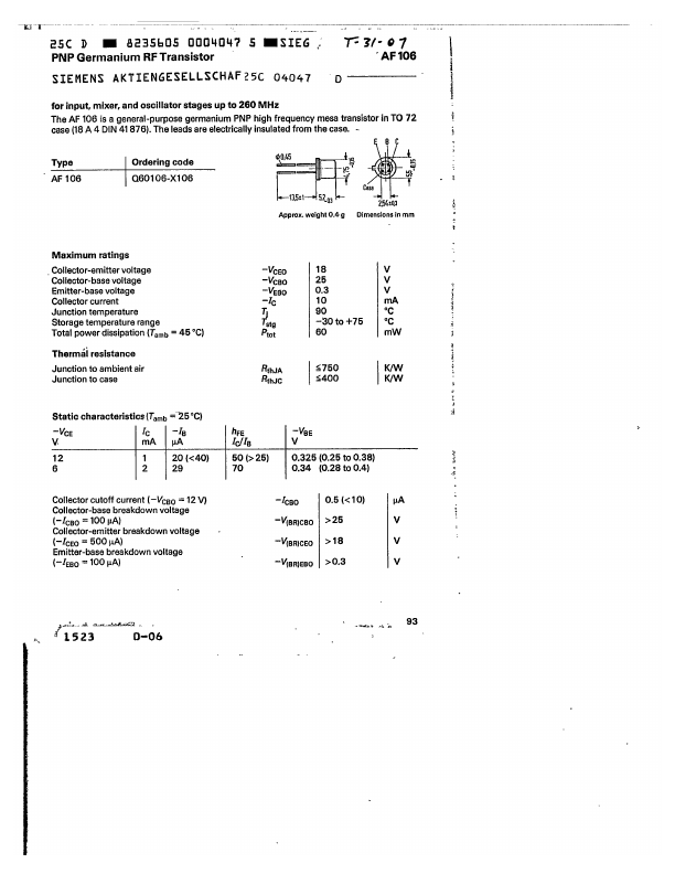 <?=Q60106-X106?> डेटा पत्रक पीडीएफ