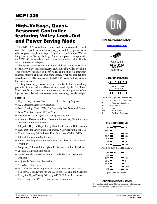 NCP1339 ON Semiconductor