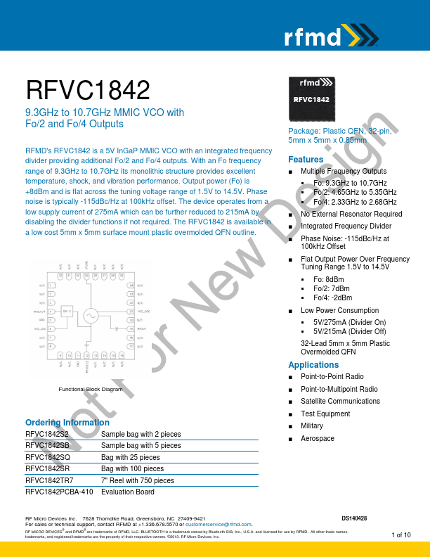 RFVC1842 RF Micro Devices