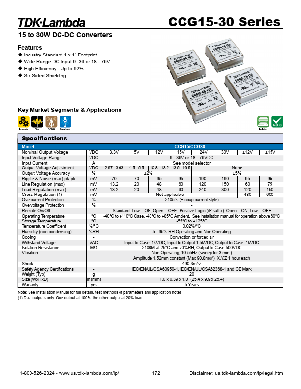 CCG15-24-15D TDK-Lambda