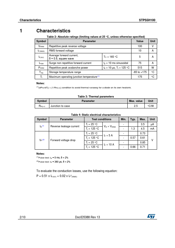 STPS5H100B