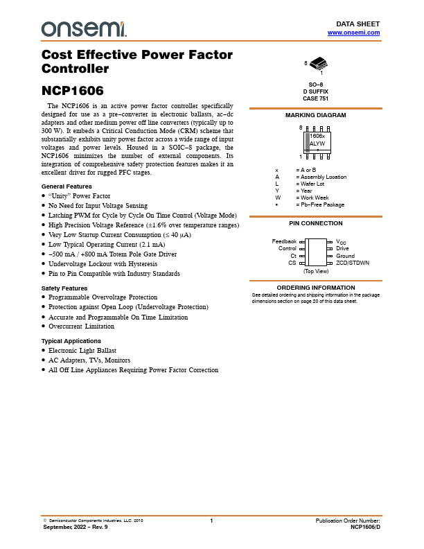 NCP1606 ON Semiconductor