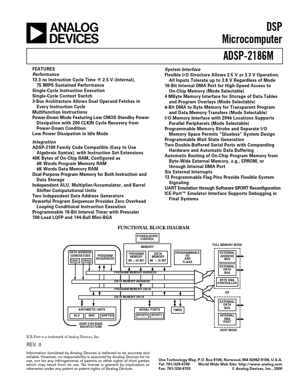 <?=ADSP-2186M?> डेटा पत्रक पीडीएफ