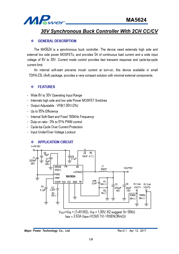 MA5624 Major Power Technology