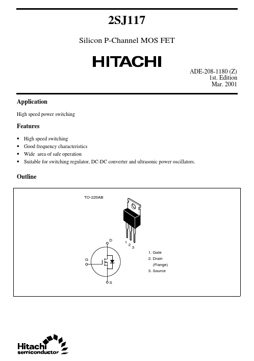 2SJ117 Hitachi Semiconductor