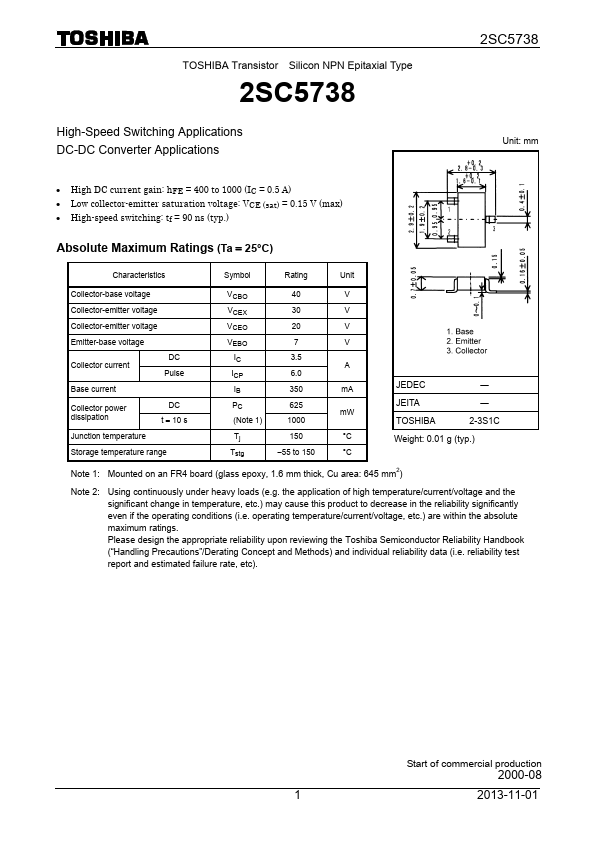 2SC5738 Toshiba Semiconductor