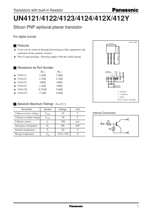 UN4123 Panasonic Semiconductor