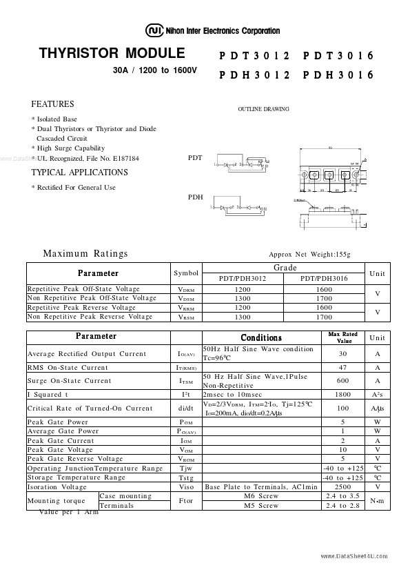 PDH3016 Nihon Inter Electronics