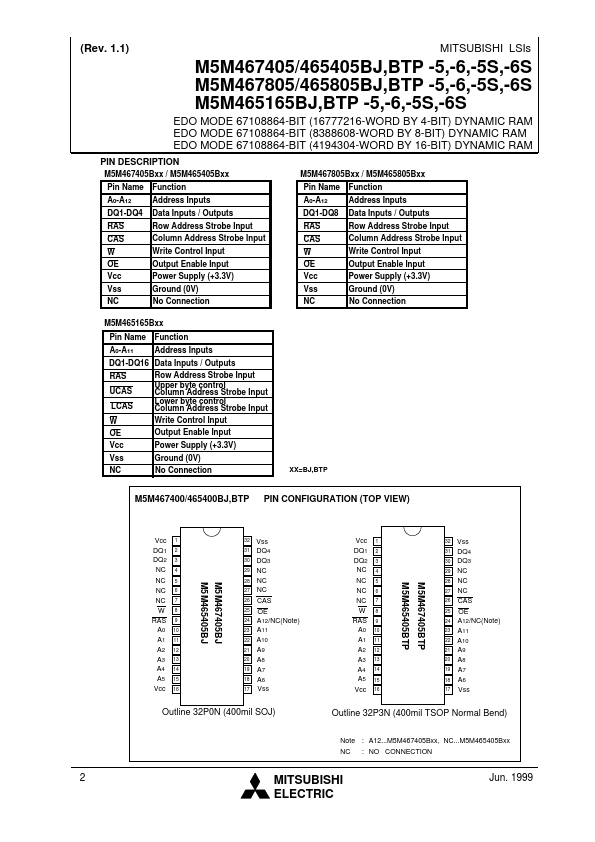 M5M465405BTP-6S