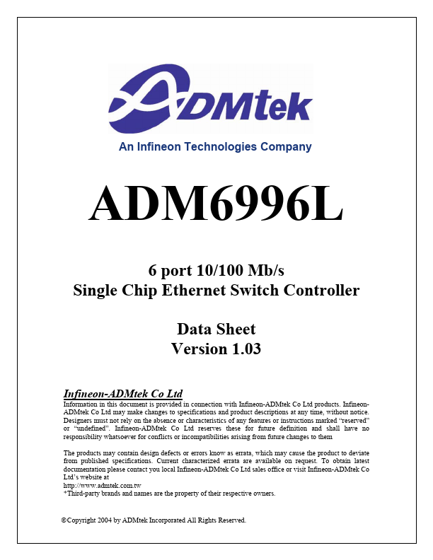 ADM6996L Infineon-ADMtek