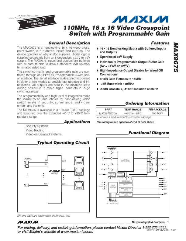 MAX9675 Maxim Integrated Products