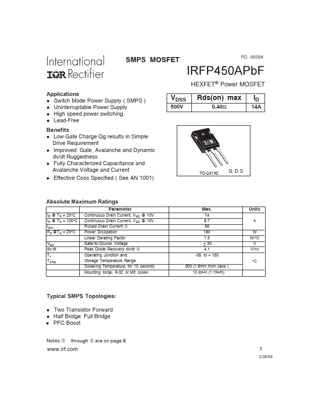 IRFP450APBF