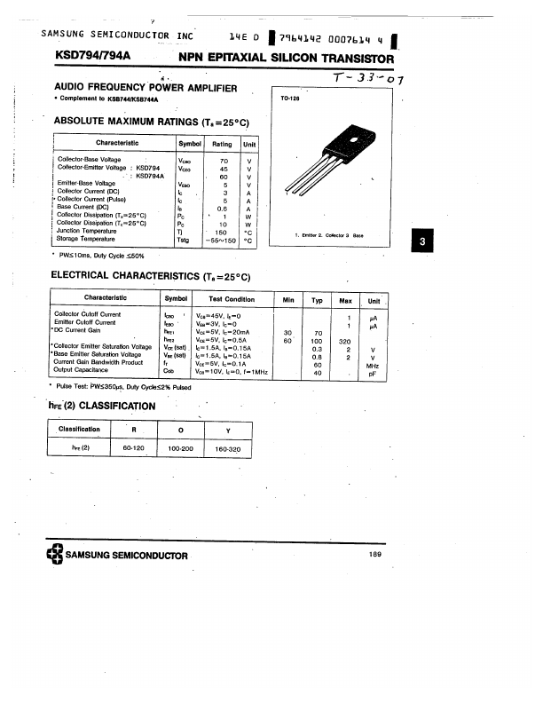 KSD794 Samsung semiconductor