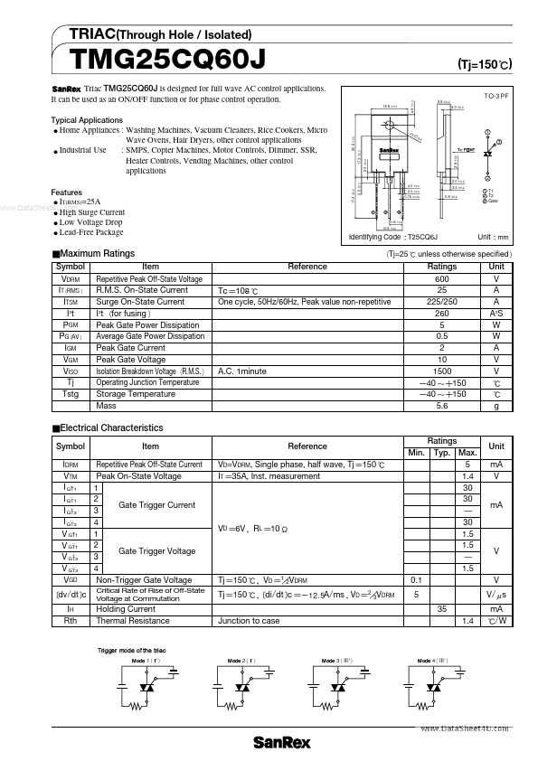 <?=TMG25CQ60J?> डेटा पत्रक पीडीएफ