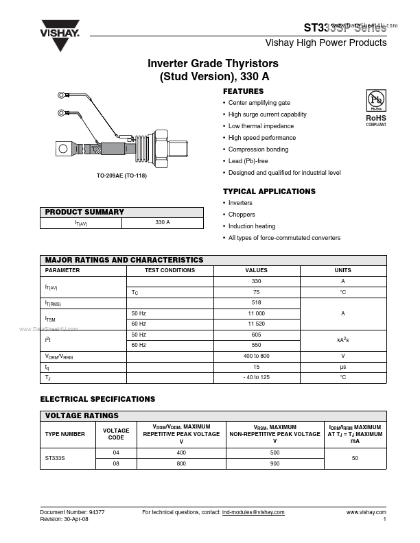 ST333SP Vishay Siliconix