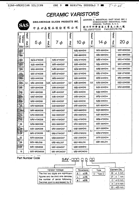 SAV-330KD07