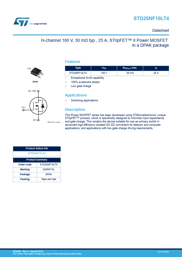 STD25NF10LT4