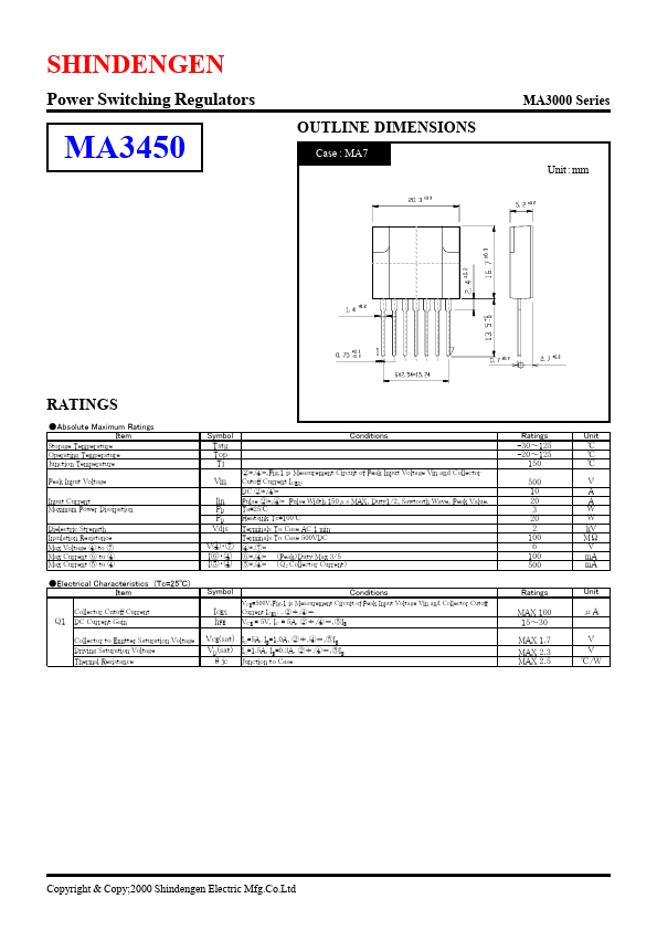 MA3450 Shindengen Electric Mfg.Co.Ltd