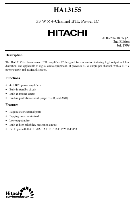 HA13155 Hitachi Semiconductor