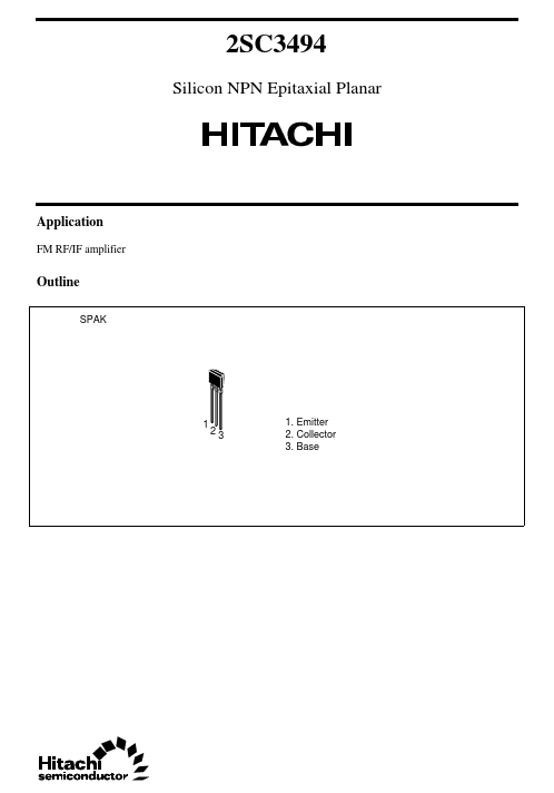 2SC3494 Hitachi Semiconductor
