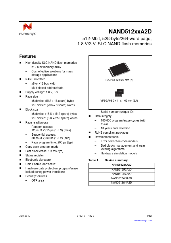 NAND512W4A2D