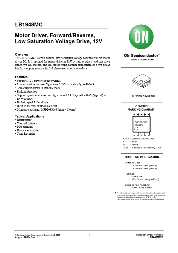 LB1948MC ON Semiconductor