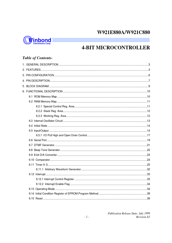 W921E880A Winbond