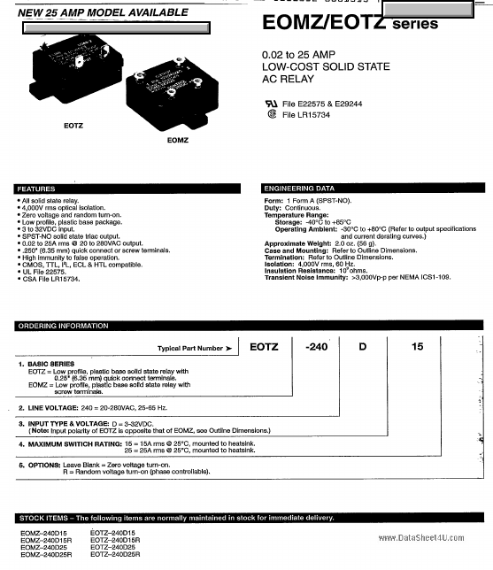 EOMZ-240D15R Potter & Brumfield