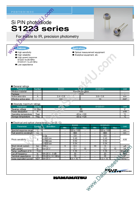 <?=S1223?> डेटा पत्रक पीडीएफ