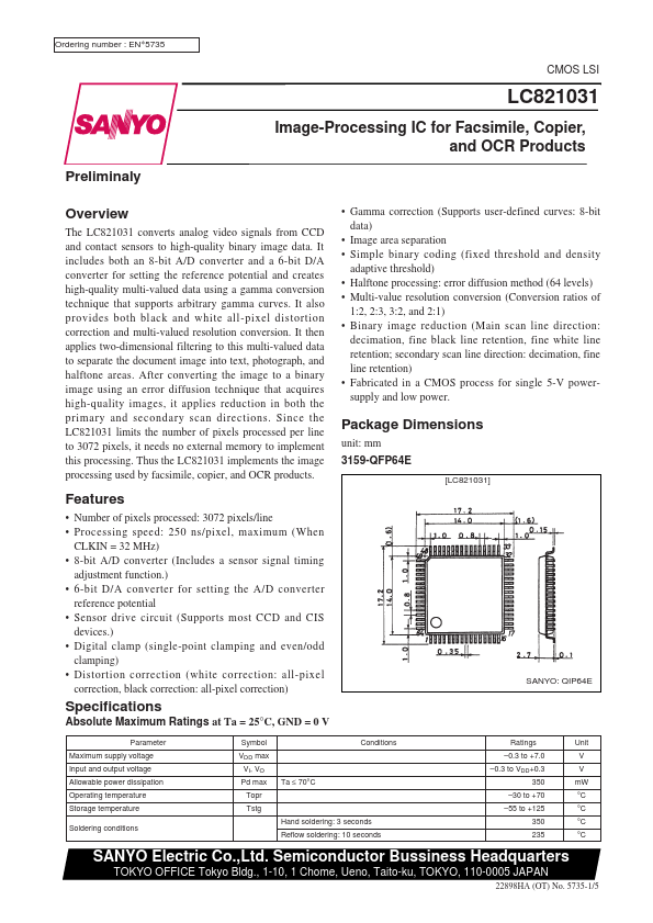 LC821031 Sanyo Semicon Device