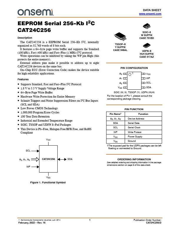 CAT24C256 ON Semiconductor
