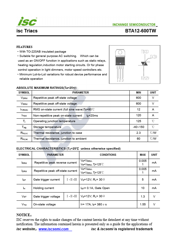 BTA12-600TW