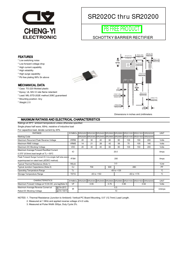 SR20200C CHENG-YI