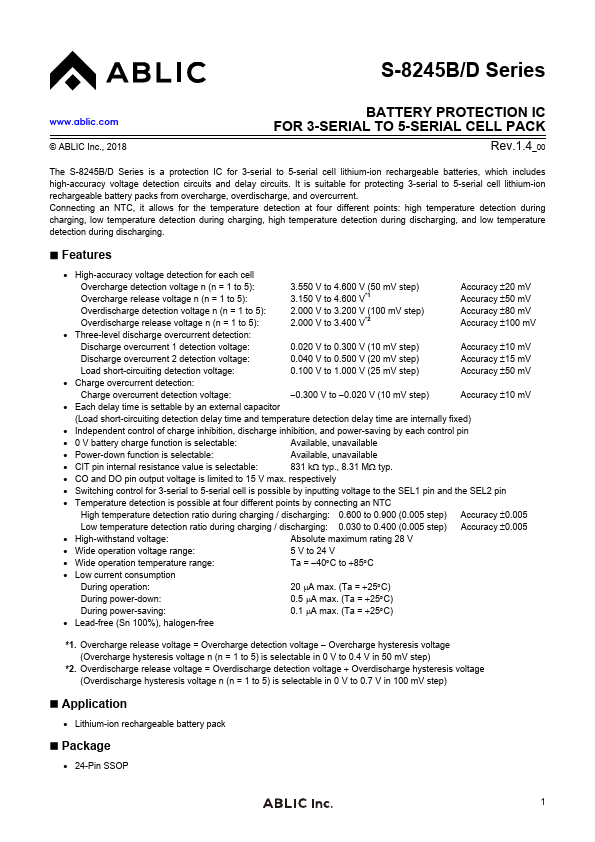 S-8245D ABLIC