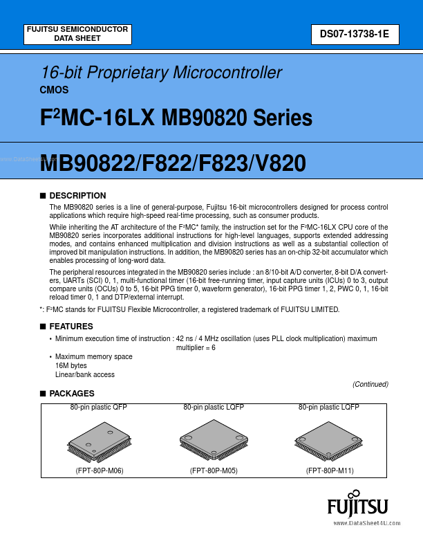 MB90F823 Fujitsu Media Devices