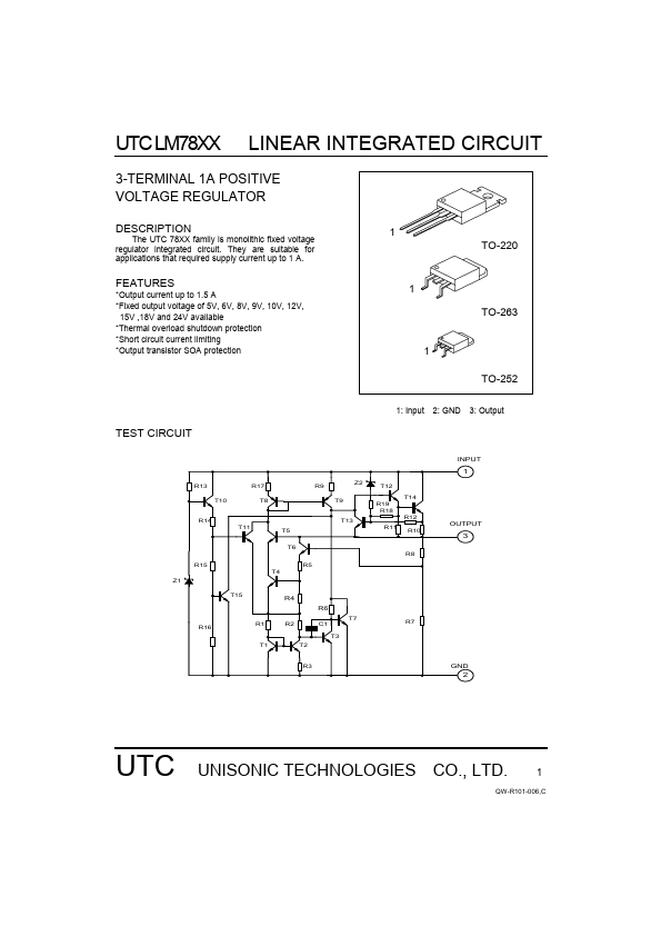 UTCLM7806 Unisonic Technologies