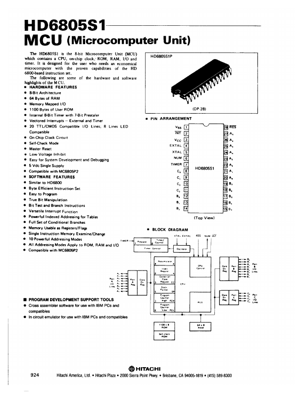 HD6805S1 Hitachi Semiconductor