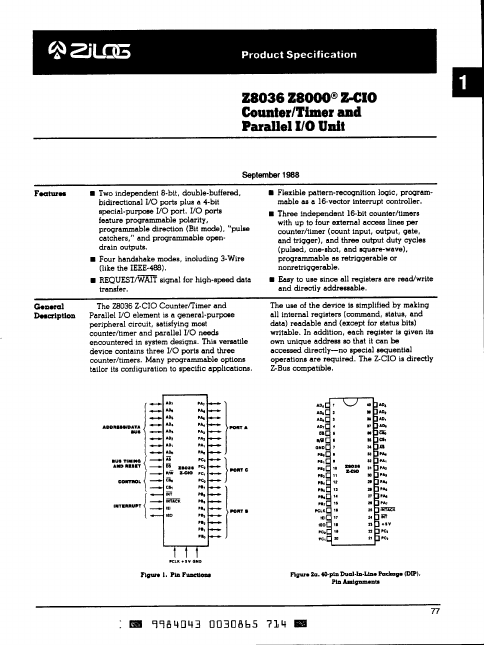 Z08036 Zilog
