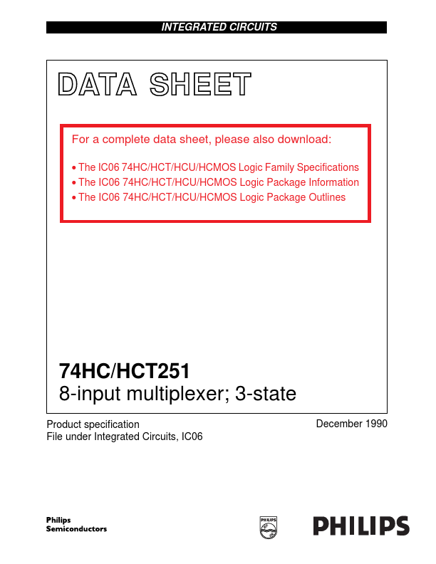<?=74HCT251?> डेटा पत्रक पीडीएफ