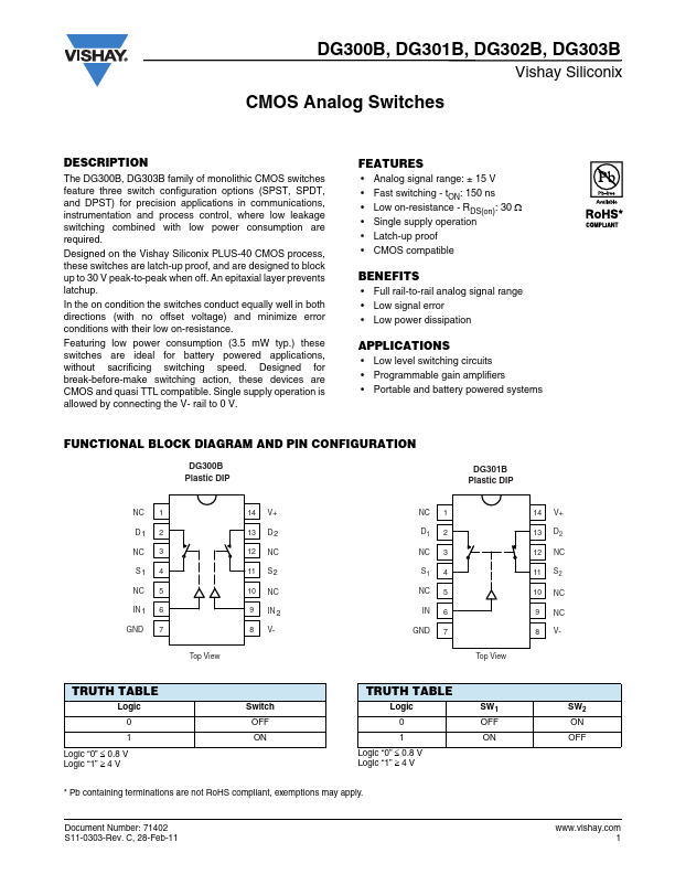 DG300B Vishay Siliconix